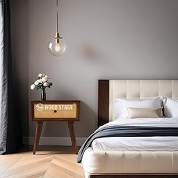 WOODSTAGE Sheesham Wood Bedside Table with 1 Drawer Storage | Solid Wood Nightstand for Bedroom, Living Room, Hotel | Stylish & Functional Wooden End Table Furniture For Compact Spaces (Walnut Finish)-6