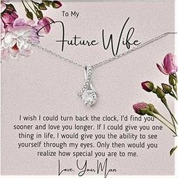 925 Sterling Silver Future Wife Necklace Heart Pendant Engagement Valentines Day Gift From Future Husband-image-98