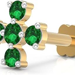 925 Sterling Silver 18K Gold Plated Cross Harmony Nose Pin for Women and Girls | With Certificate of Authenticity and 925 Stamp-picture-12