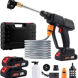 Cordless Pressure Washer, Portable Electric Car Pressure Washer, Handheld High-Pressure Water Spray Gun, Small Power Car Cleaner Machine Tool for Car, Wall, Fence, Floor, Garden Cleaning-image-52