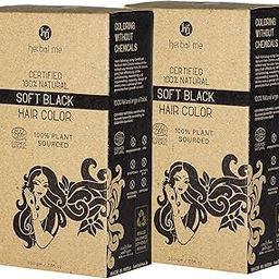 HM Herbal Me Soft Black Natural Hair Color (200gm+200gm) | CERTIFIED 100% Natural by Ecocert Greenlife (France)-image-8