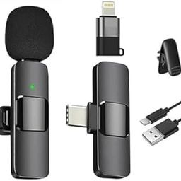 MAFAI Wireless Microphone (K8-Black) for Type-C & Lightning Devices | Clip-On Lapel Mic for Video Recording, Vlogging, YouTube, Streaming | Noise Reduction, Plug & Play | Rechargeable with USB Cable-picture-26