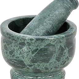 Marble Mortar & Pestle Sets/Kharal/Khalbatta/Imam Dasta/Ohkli Musal/Idi Kallu/Khal Musal/Spice Grinder/okhli Masher/Spice Masher for Home.(4x3 Inches)-picture-28