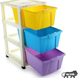Primelife Plastic Multipurpose Storage Modular Drawer with Large Space and Anti-Slip Shoes (Multicolour, 3 XL, Small)-image-68