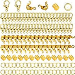 700Pcs Jump Rings, Lobster Clasps and Open Jump Rings for Jewellery Making, Bracelet Making Set, Chain Extender for Necklace, Golden-image-69