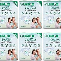 AroKleen (ISI CERTIFIED) Adult Diapers Tape Style | Unisex, High Absorbency, Leak Proof, Overnight Protection, Odour lock, Anti-Bacterial Absorbent Core-Pack of 6 (Large, 60, count)-image-21