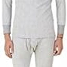 Kings Men Quilted Thermal Set: Round Neck Top + Trouser Light Grey-image-89