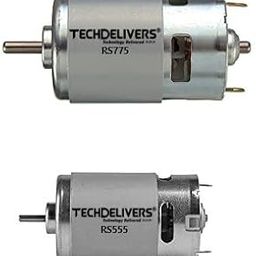 TECHDELIVERS Stainless Steel 775 And 555 Dc Motors 12-24V Dc High-Speed Large Torque Motors For Diy Model Cars Small Drill Micro-Machine-5