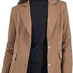 Women Regular Fit Longline Single Breasted Blazer (70096504_Brown_M)-image-70