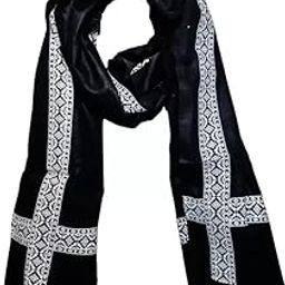 Vandana International Striped Printed Pure Cotton Men & Women Viscose Scarf Stoles-image-3