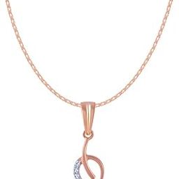 p.c. chandra jewellers 14k (585) Rose Gold and Diamond Pendant for Women-picture-13