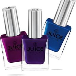 JUICE Quick-Dry, Long Lasting, Chip Resistant, Gel Finish, High Gloss, F&D Approved Colors & Pigments 3 In 1 Nail Polish Combo 05, 11 Ml-31