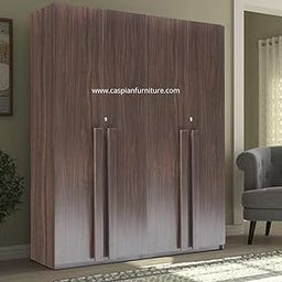 CASPIAN Furniture 4 Door Wardrobe for Bedroom with Shelves and Hanging Space | 4 Door Wardrobe for Clothes Wooden Furniture | Engineered Wooden Cupboard | Home Storage (Wood Texture)-10