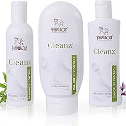 Papillon Cleanz Dandruff Control Kit – Anti Dandruff Hair Oil, Herbal Shampoo, Lotion - Complete Kit for Dandruff Removal, 100ml each bottle-9