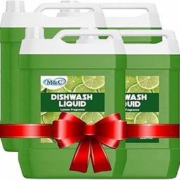 M&C HOMECARE Dishwash Liquid Gel Lemon Can Jar, Fast Cleansing & Antimicrobial action with long-lasting hygienic & refreshing, Leaves No Residue, Grease Cleaner For All Utensils, Dishwashing Liquid-0