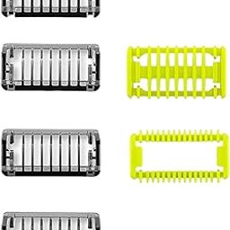 6Pcs Philips One Blade, One Blade Philips, Philips Trimmer Blade(4 Guide Guards 1/2/3/5mm, 1Skin Protector And 1Body Comb For Hybrid Electric Trimmer Attachments And 1Cleaning Brush)-picture-13