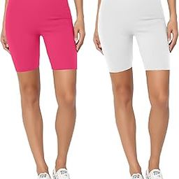 KYDA® Women's Anti Bacterial Cycling Shorts, Under Skirt Biker Shorts, High Waist Stretchable Yoga Shorts & Gym Workout Skin Fit Shorties(Pack of 2)-image-45