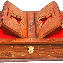 Handmade Quran Box fordable Wooden rehal holy Books Stand Quran Box Stand | Book Stand for Reading | rihal Stand for Quran | holy Book Stand for Reading Stand Pack of 1-image-65