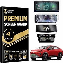 {4 PACK) Screen Guard For TATA CURVV EV 2024 || 10.25 INCH INFOTAINMENT + INSTRUMENT CLUSTER + STEERING + AC Protector || Curvv.EV Car Digital Display Accessories [Not Tempered Glass]-19