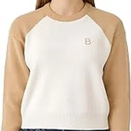 icw Women's Retro Style Ribbed Knitted Long Sleeve Round Neck Pullover Top Sweater T-Shirt DN177-picture-21