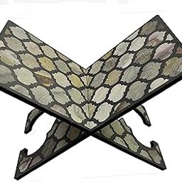 NIKSANG Stone Veneer & Wood Reading Book Stand 21 cm x 21 cm-image-77