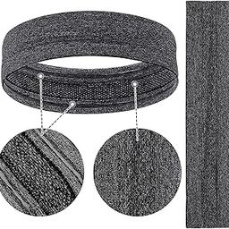 Generic Sweatband Sweat Absorbent Elastic Sports Headbands for Yoga Exercise Climbing Grey-image-51