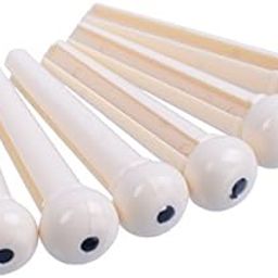 Blue Panther 6 Piece - Bufferman Ivory White Guitar Imported Bridge Pins for Acoustic Guitar-image-20