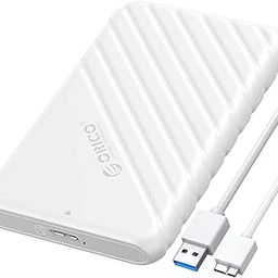 ORICO 2.5 inch External Hard Drive Enclosure USB 3.0 to SATA III for 7mm and 9.5mm SATA HDD SSD Tool Free [UASP Supported] White (25PW1-U3)-22