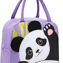 INSTABUYZ 3D Printed Hot & Cold Leak Proof Lunch Bag for Office School Kids Men & Women Storage Bag with Handle Tiffin Bag (Panda)-image-91