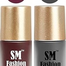 SM FASHION Nail Polishes, Wine-Gray Velvet Matte Nail Paint Combo Set of 2 Pcs 7ml each-image-86