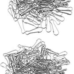 Parliky 60pcs Stainless Steel Snap Hooks Carabiner Clips for Key Chains Crafts and Lanyards Heavy Duty Metal Hooks for Bags Backpacks and Pet Tags-image-66