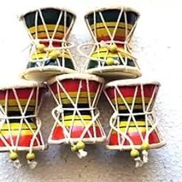 Aywal Small Shiv Damru set of 5, Damroo, for Temple, for Gift, Madari Damru-image-43