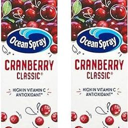 Oceans Spray Cranberry Classic Juice, High in Vitamin C, Antioxidant, Each 1Ltr X Pack of 2-26