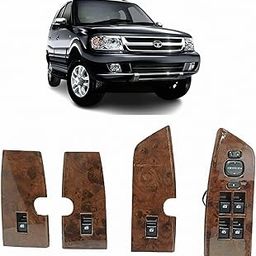 MODIFIED AUTOS Power Window Switch Set for Tata Safari Dicor 2.2 - Wooden Finish | Set of 4 | Provides Control Over the Movement of Windows-image-89
