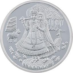 999 Purity Radha Krishna Silver Coin 10 Gram-image-90