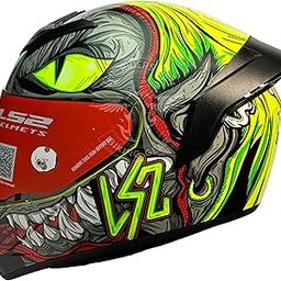 LS2 Helmets - FF352 Rookie - Fizzle - Single Clear Visor | Sharp 4 Star Rated | ECE and ISI Certified | Full Face Helmet | with Anti Fog Lens | Gloss Black Yellow - (XL - 590 MM)-picture-24