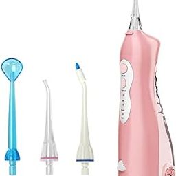 SAZ DEKOR Water Oral Flosser Irrigator Whitening Usb Charging Orthodontic For Travel Pink|Dental Floss For Teeth, Whitening Toothpaste, Temporary Teeth Gap Repair Kit, Tongue Cleaner, Denture Care|-image-27