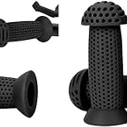 Proberos® Bike Handle Grips 3.9 inches Soft Silicone Porous Anti-Slip Universal Children's Bicycle for Scooter Tricycle Balance Bike Black 2PCS-image-91