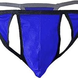Men's Polyester & Spandex G-String (RIOE-ML-C0003-WH_Royal Blue_Free Size)-picture-6