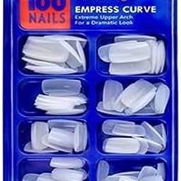 Ganesh Artificial Reusable Nails Set, Extreme Upper Arch For a Dramatic Look, Empress Curve, Perfect For Nails Extension -100 Nails-image-1