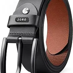 zoro Men's Genuine Leather Belt for Men | Black,Brown,Tan-picture-6