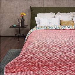 Urban Space Ultra Soft Quilted Winter Comforters for Double Bed | 200 GSM | Fluffy Microfibre Reversible Printed AC Blanket/Duvet for Luxury (Kashmir Peach- 88 X 95 Inches or 225 cm X 240 cm)-image-25