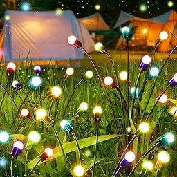 ORILEY Firefly 8 LED Solar Garden Light Automatic Waterproof Lawn Ground Diwali & Festival Decoration Lamp for Outdoor Indoor Backyards Pathways Campgrounds (2 Pcs - Multicolor)-image-90