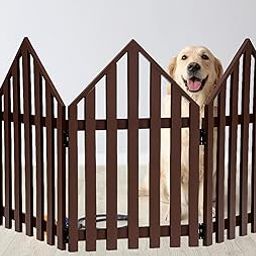 BELIEF WOOD Pet Barriier Portable Safety Gate | Indoor Barrier | Room Divider for Pets and Baby | Dog Fence Partition for Living Room Bedroom (3 Panel)-image-58