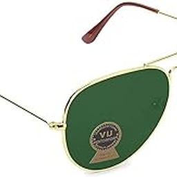 UV Protected Unisex Adult Aviator Sunglasses (Medium, Glass Lens)-image-1