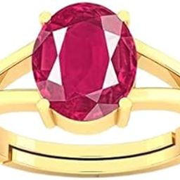 7.25 Ratti Natural Ruby (MANIK) Original Gemstone Ashtadhatu Adjustable Ring Rashi Ratna Certified Gemstone AA++ Quality For Men & Women (Style 657)-image-15