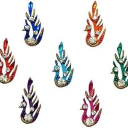 Beauty Gold Designer Bridal Bindi For Women, Ladies, Brides, Girls, Wedding, Parties Multicolor Bindis (Traditional Bindi)-16