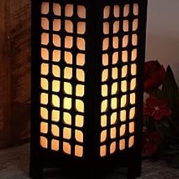 G Gojeeva New Wooden Table Lamp with Creative Laser Cutting Design,Suitable for Bedside,Drawing Room,Lobby Etc(Color-Brown)-image-14