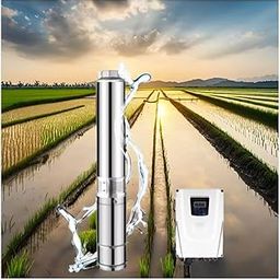 Asian Pumps 900W BLDC 96v-124v, 4” Solar Powered Submersible Impeller Borewell/Openwell Water Pump Head 80Ft, Outlet 2” Flow 10000-13000L/hr With Outside MPPT Controller & Tank Sensor Kit 1Hp-image-8