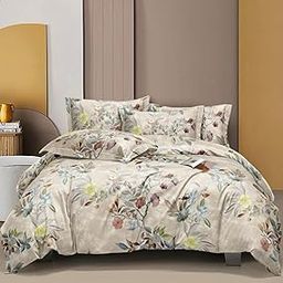 AHD Polycotton Duvet/Comforter/Blanket/Quilt Cover, King Size, 228 x 254 cm (90/100 King) (Peach Flower)-image-24